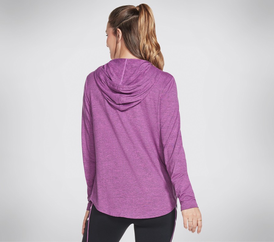 Damen SKECHERS Oberteile | Skechers Gowalk Harmony Stripe Hoodie