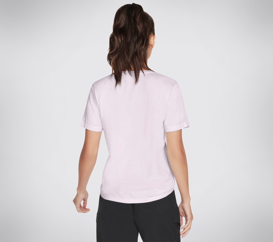 Damen SKECHERS Oberteile | Diamond Wash Hatha V-Neck Pocket Tee