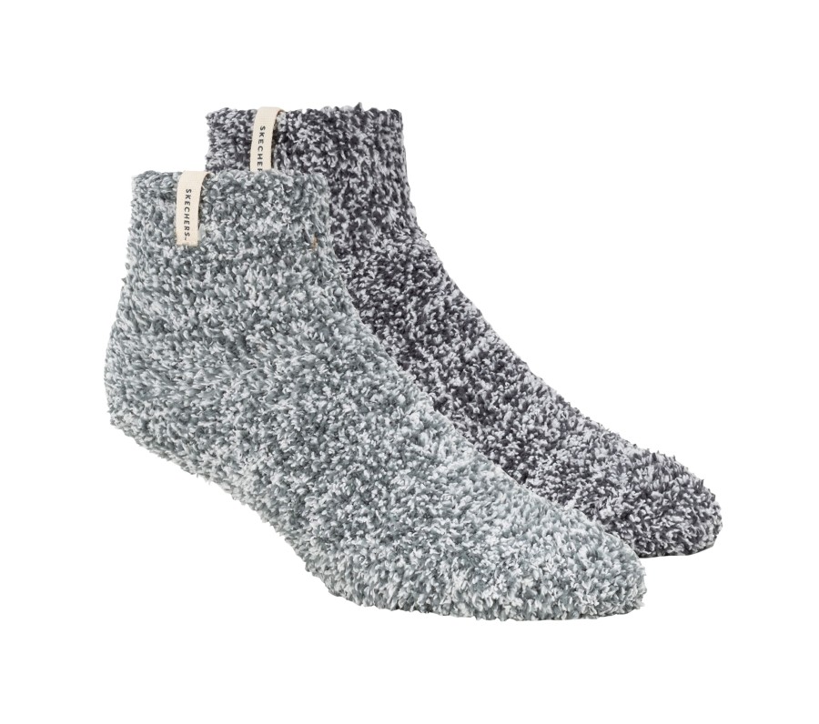 Damen SKECHERS Socken | 2 Pack Furry Quarter Socks