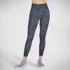 Damen SKECHERS Hosen | Go Walk Midnight Leopard 7/8 Hw Legging