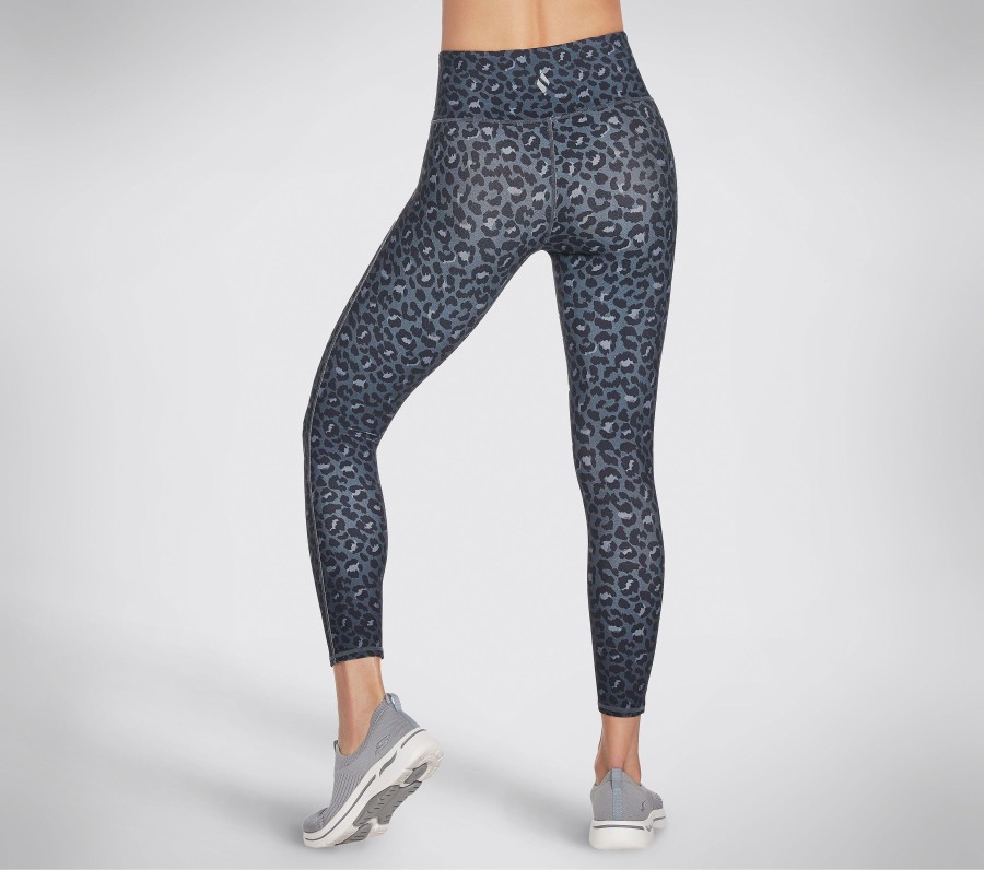 Damen SKECHERS Hosen | Go Walk Midnight Leopard 7/8 Hw Legging