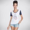 Damen SKECHERS Oberteile | Bobs Apparel Run Walk V Neck Tee Shirt