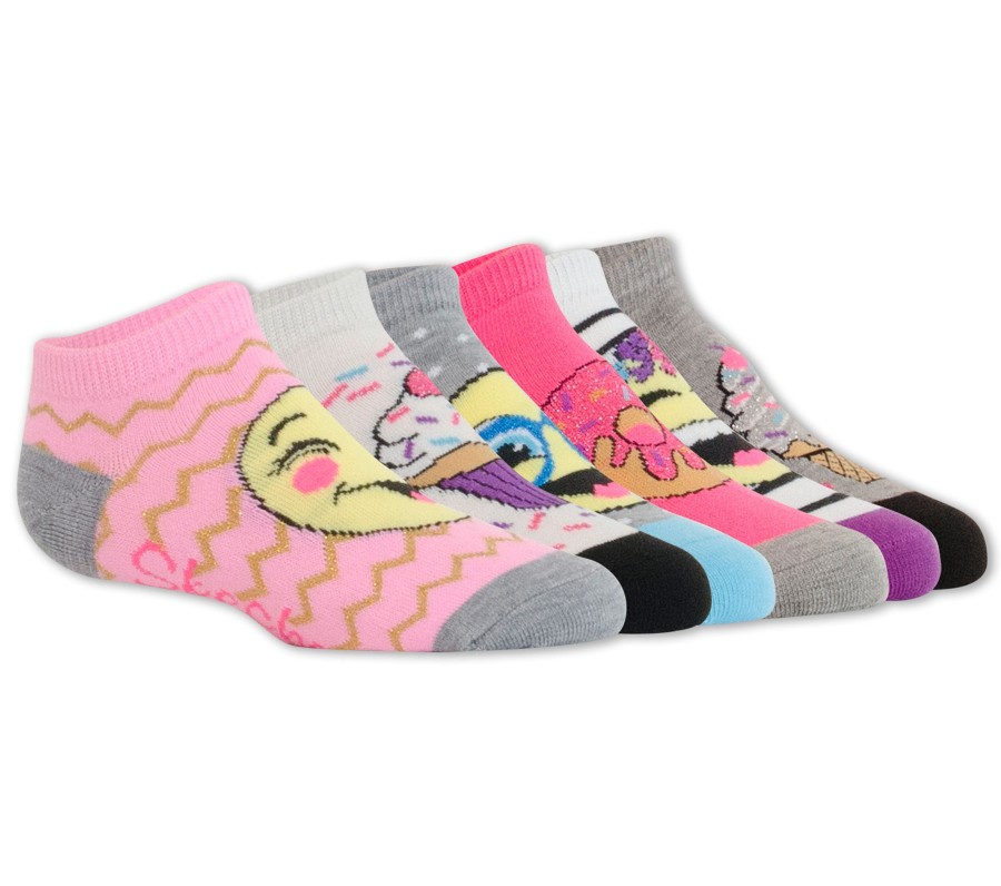 Damen SKECHERS Socken | 6 Pack Low Cut Emoji Ice Cream Socks