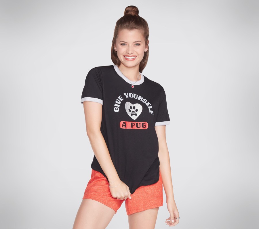 Bekleidung SKECHERS Bobs For Dogs | Bobs Apparel - Pug Ringer Tee Shirt