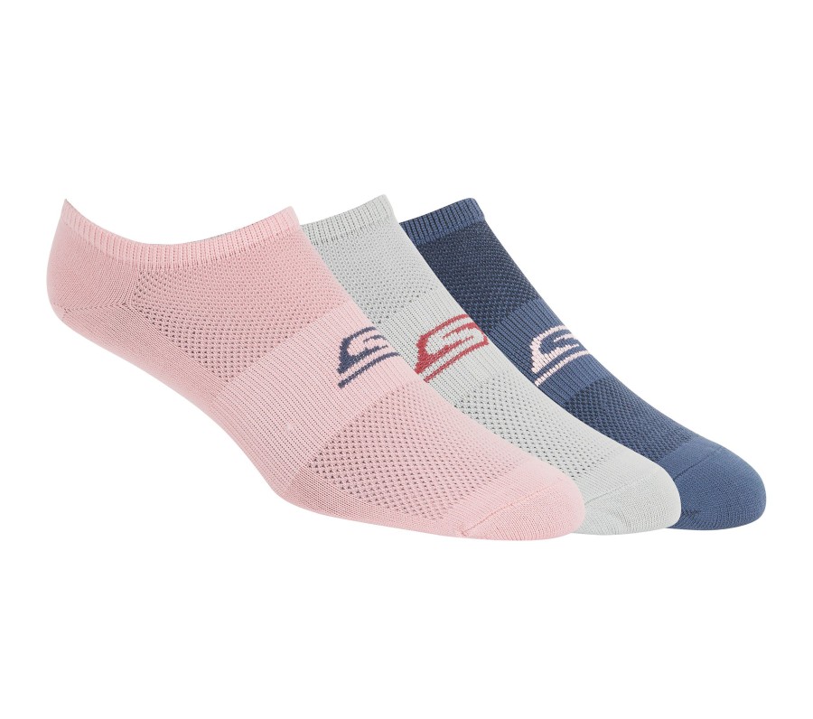 Bekleidung SKECHERS Accessoires | 3 Pack No Show Stretch Socks