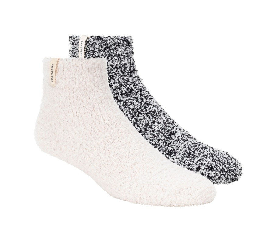 Damen SKECHERS Socken | 2 Pack Furry Quarter Socks