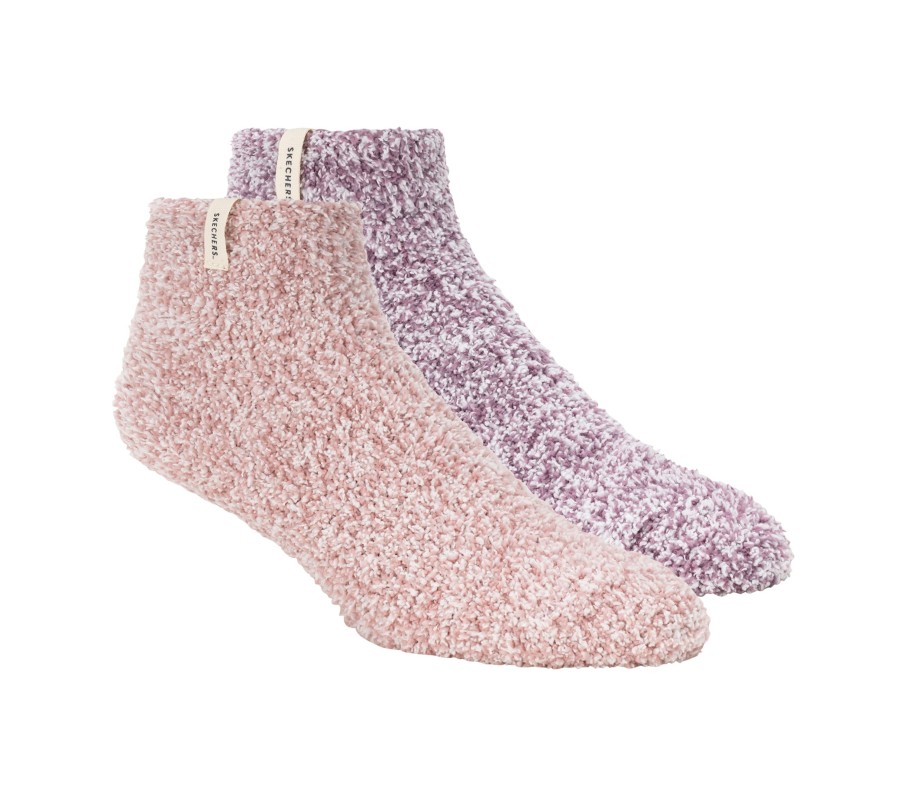 Damen SKECHERS Socken | 2 Pack Furry Quarter Socks