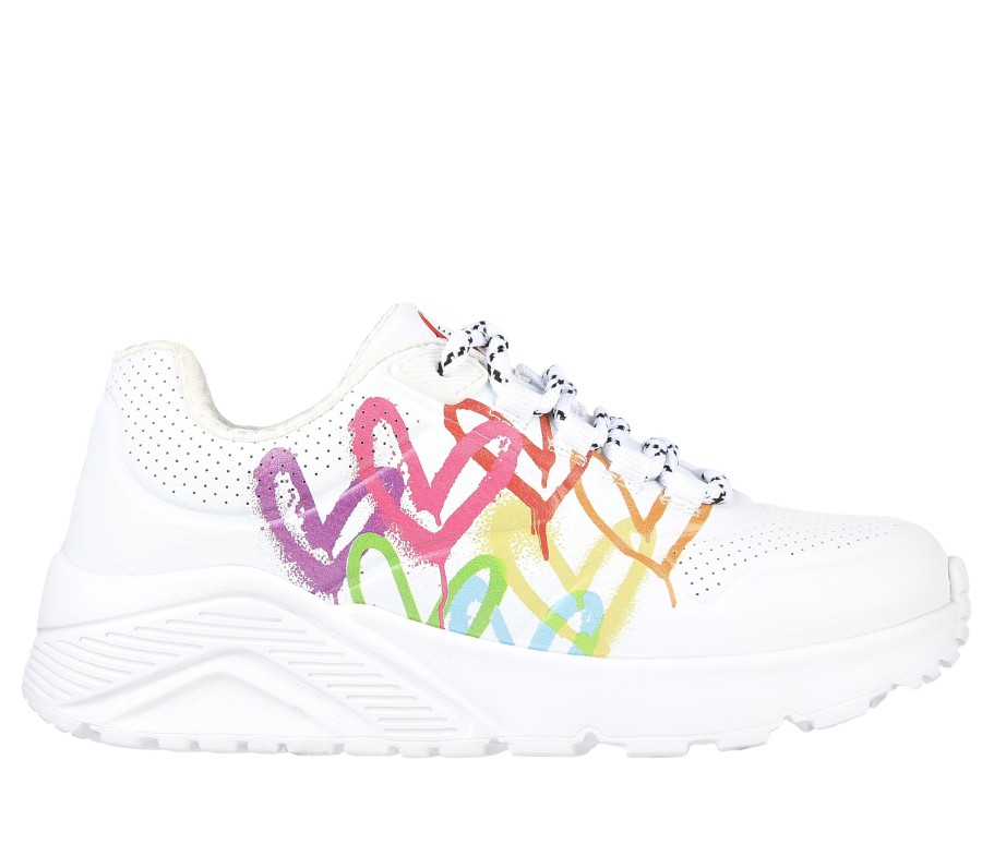 Kinder SKECHERS Schnurer | Jgoldcrown: Uno Lite - Love Brights