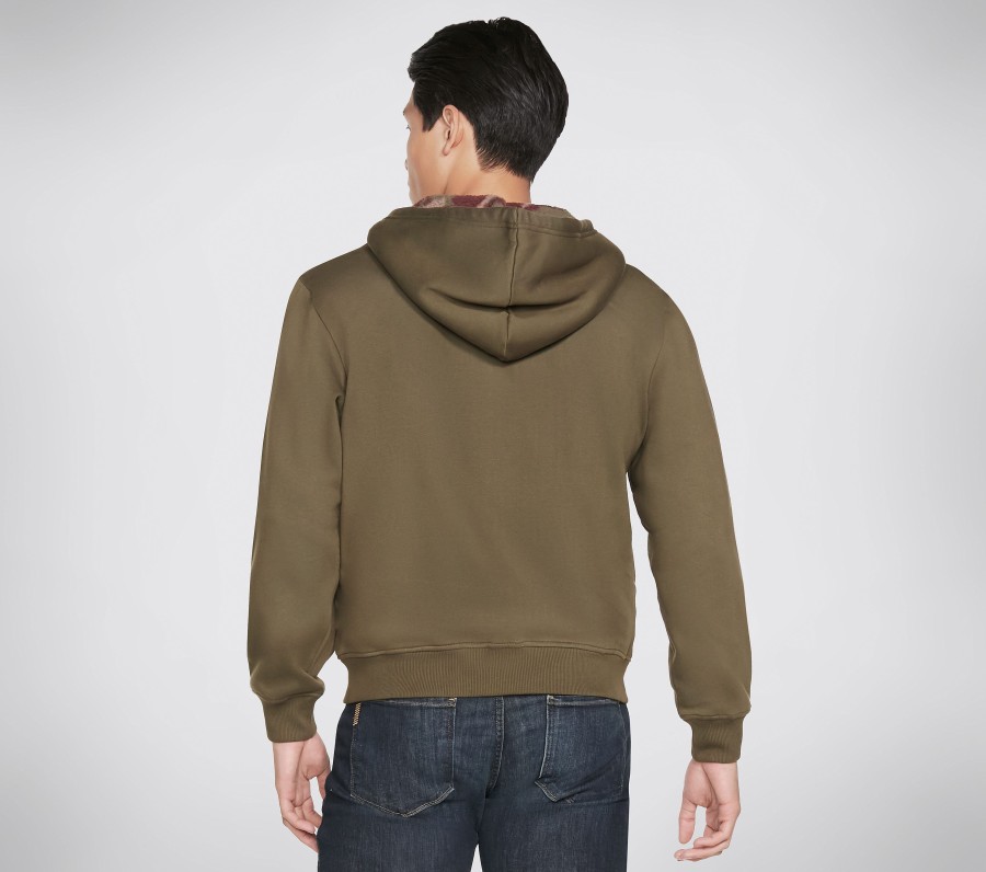 Herren SKECHERS Oberteile | Skechers Apparel Sherpa Front Zip Hoodie