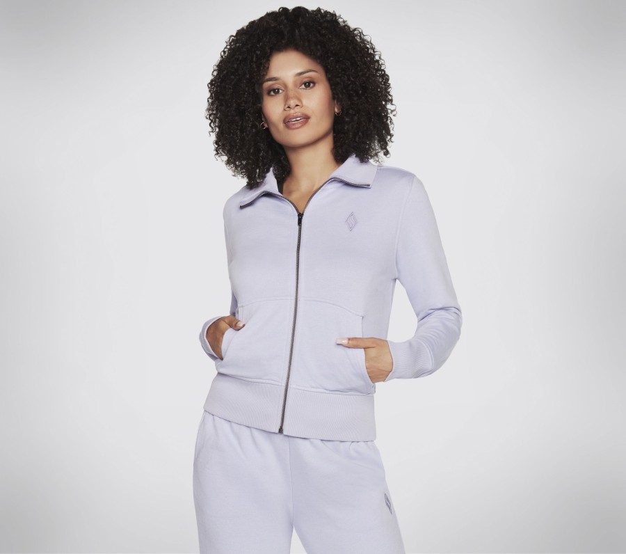 Damen SKECHERS Oberteile | The Hoodless Hoodie Diamond Jacket