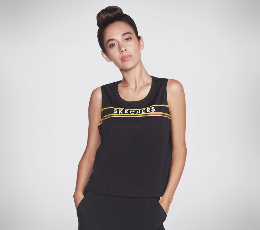 Damen SKECHERS Oberteile | Skechers Apparel Festive Mesh Tank Top