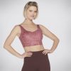 Damen SKECHERS Oberteile | Gosculpt Leopard Longline Bra