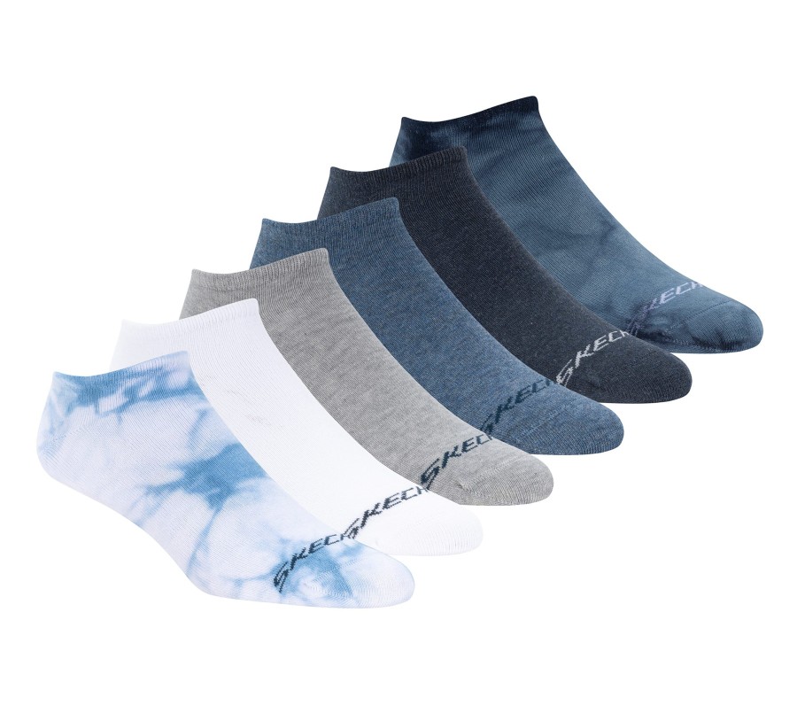 Bekleidung SKECHERS Accessoires | Cotton Tie-Dye No-Show Socks - 6 Pack