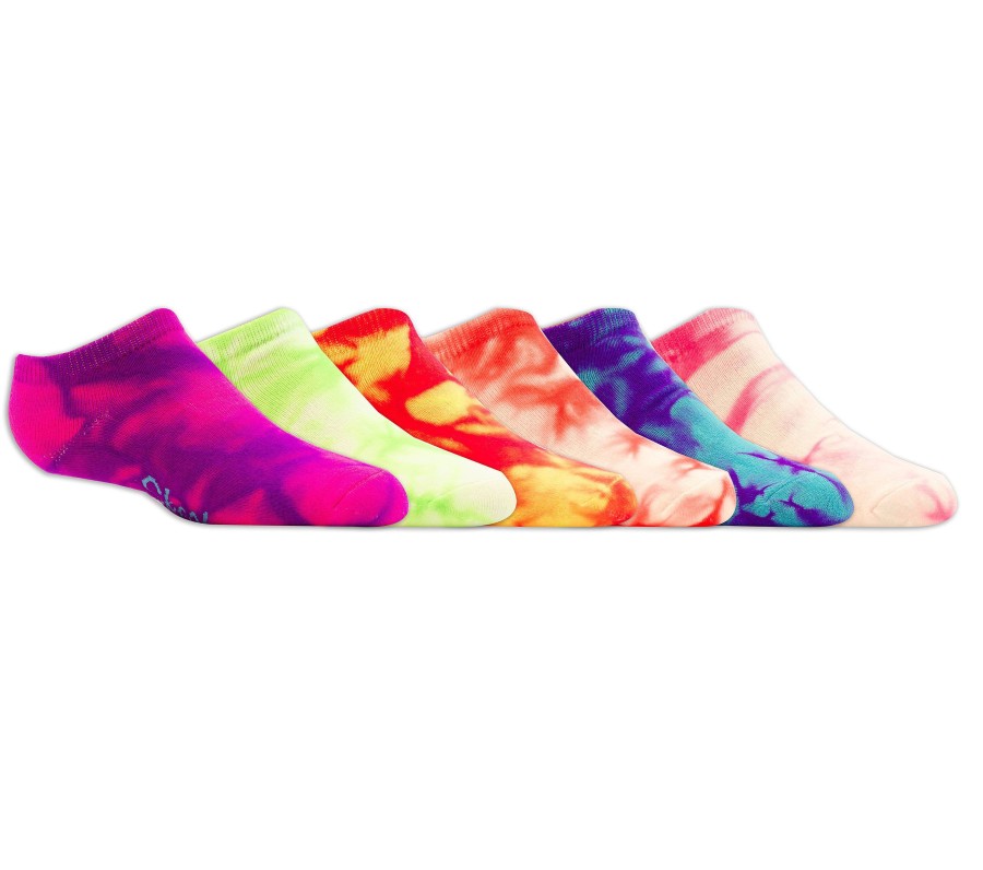 Damen SKECHERS Socken | 6 Pack Tie Dye Sport Fashion Socks