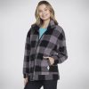 Damen SKECHERS Oberteile | Skech Sherpa Plaid Jacket