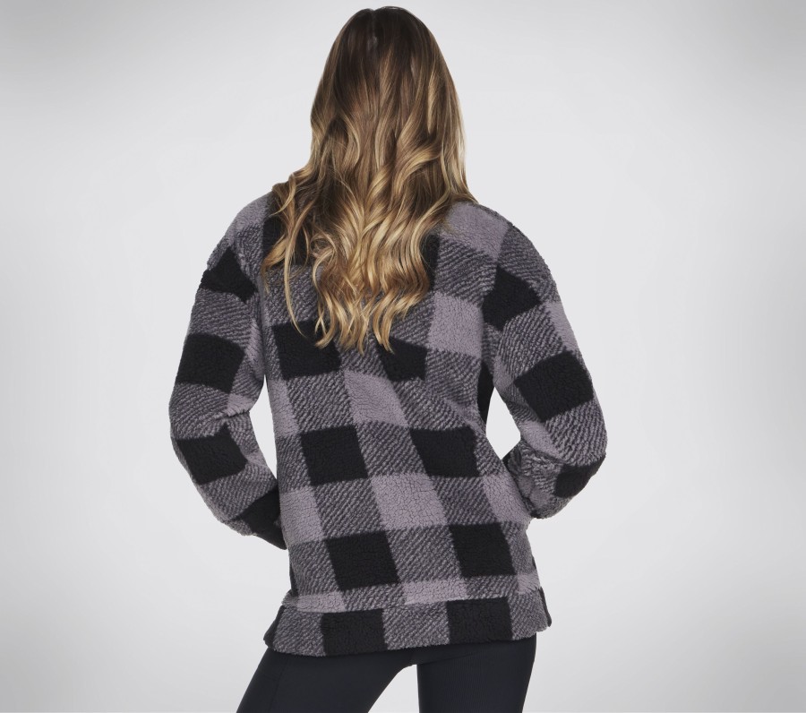 Damen SKECHERS Oberteile | Skech Sherpa Plaid Jacket