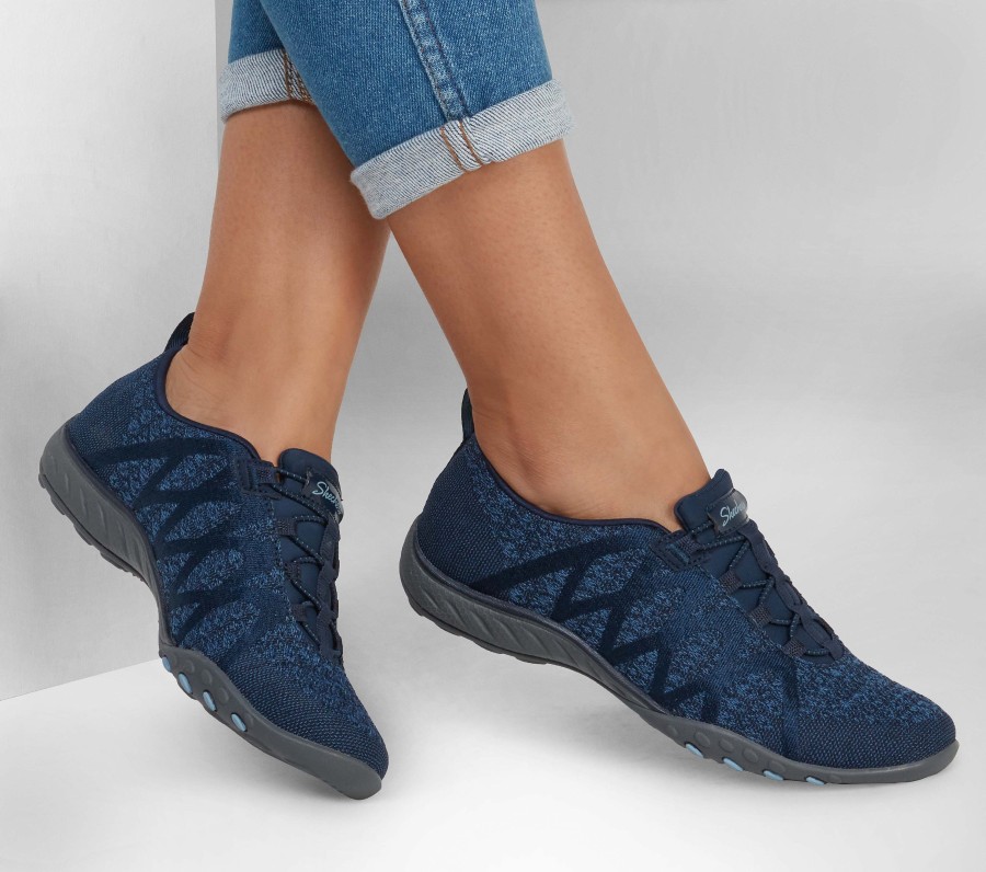 Damen SKECHERS Slip-Ons | Relaxed Fit: Breathe-Easy - Infi-Knity