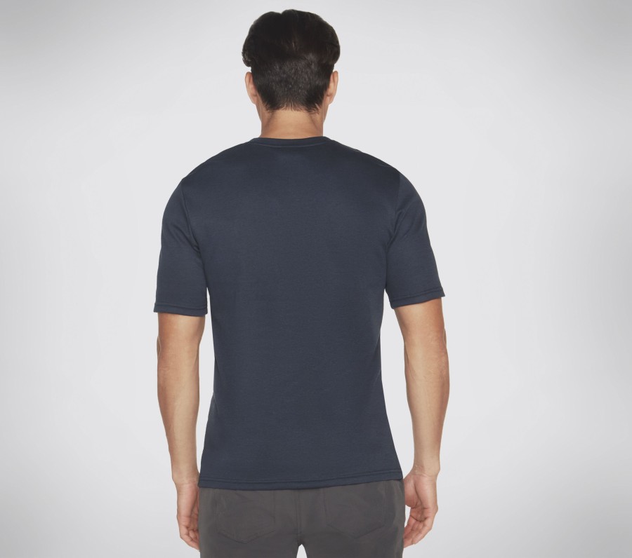 Herren SKECHERS Oberteile | Goknit Pique Short Sleeve Henley