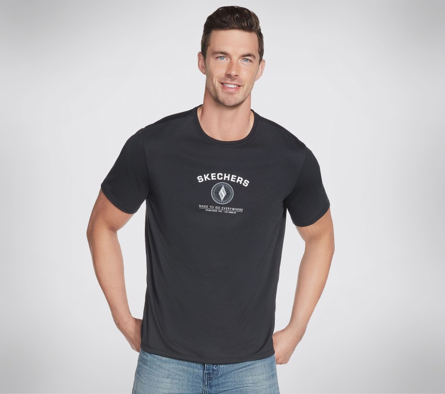 Herren SKECHERS Oberteile | Skechers Apparel Made To Go Everywhere Tee Shirt