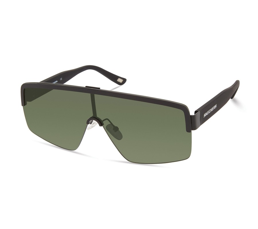 Bekleidung SKECHERS Sonnenbrillen | Metal Semi-Rimless Shield Sunglasses