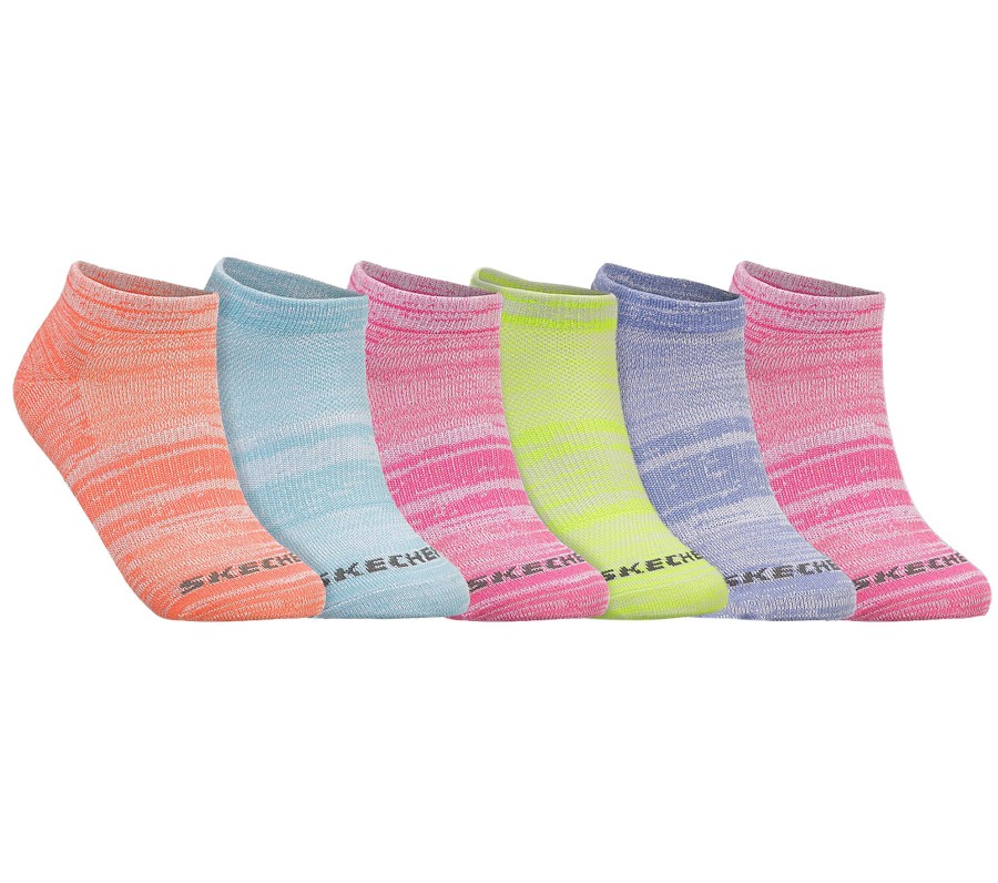 Damen SKECHERS Socken | 6 Pack Low Cut Color Stripe Socks