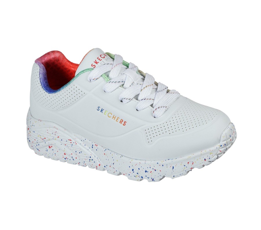 Kinder SKECHERS Schnurer | Uno Lite - Rainbow Speckle