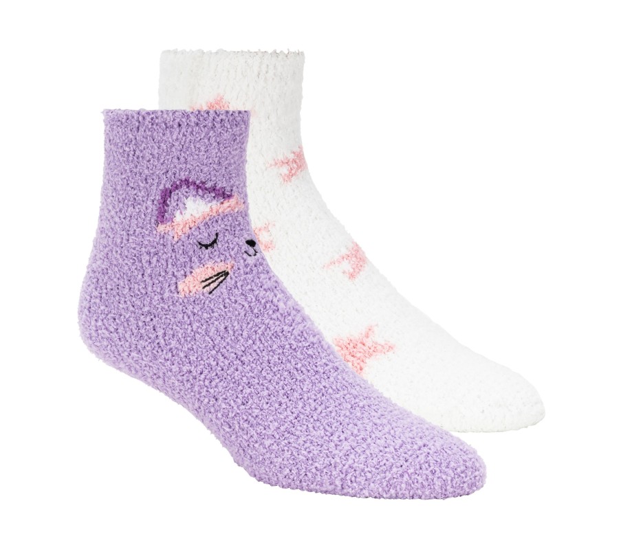 Damen SKECHERS Socken | 2 Pack Cat Cozy Crew Socks