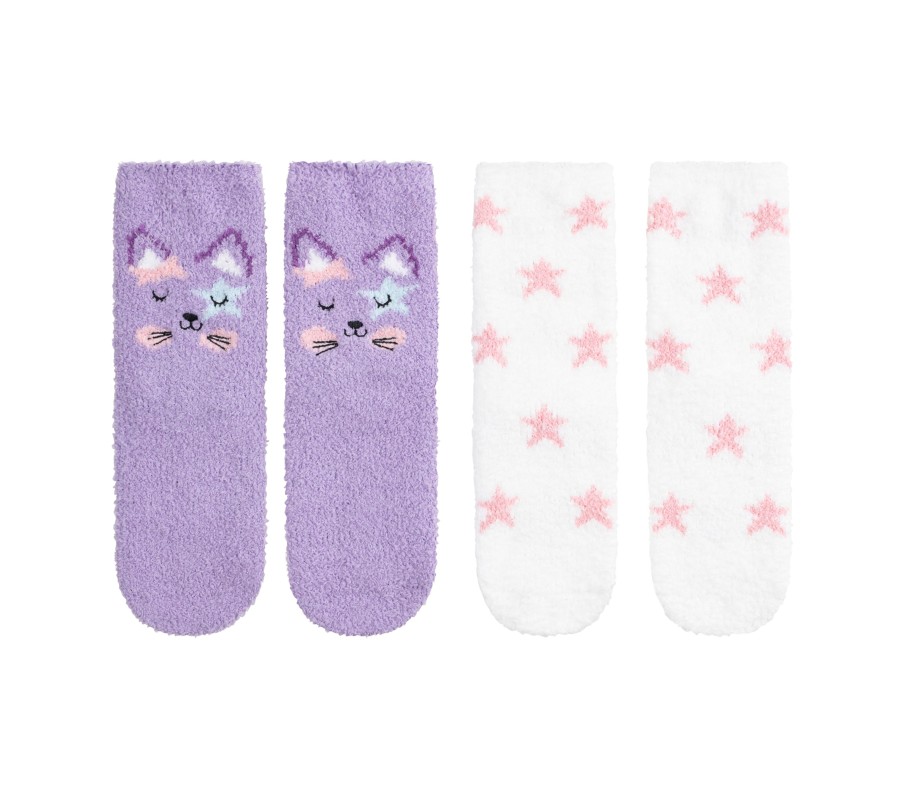 Damen SKECHERS Socken | 2 Pack Cat Cozy Crew Socks