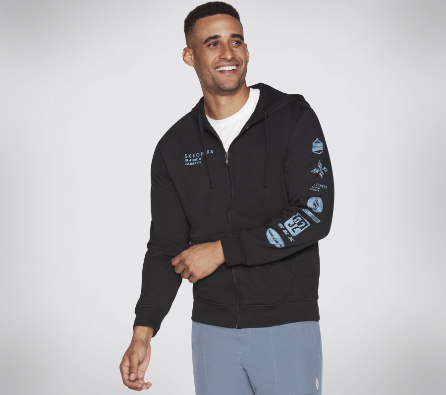 Herren SKECHERS Oberteile | Skech-Sweats Overland Full Zip Hoodie