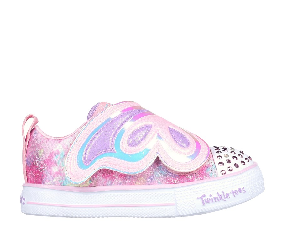 Kinder SKECHERS Slip-Ons | Twinkle Toes: Shuffle Lite - Butterfly Swirl