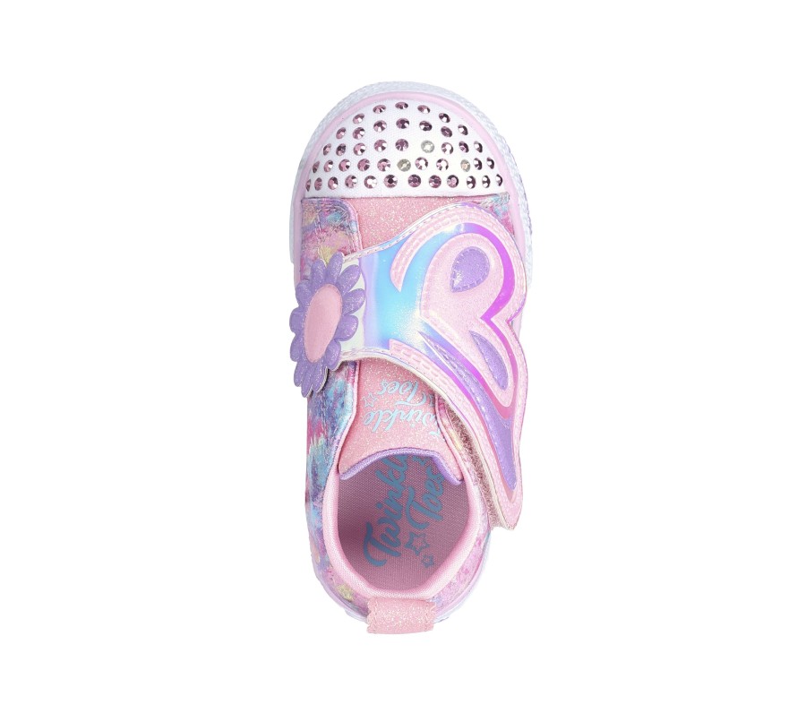 Kinder SKECHERS Slip-Ons | Twinkle Toes: Shuffle Lite - Butterfly Swirl