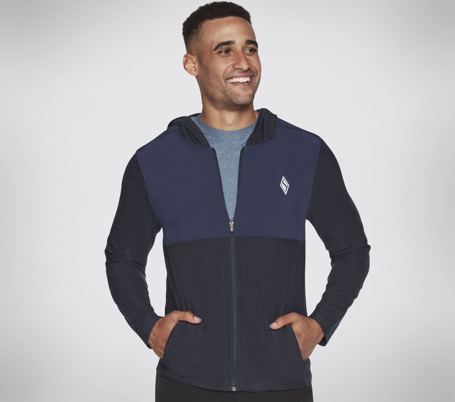 Herren SKECHERS Oberteile | Skech-Knits Ultra Go Lite Full Zip Hoodie