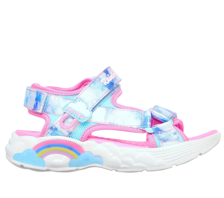 Kinder SKECHERS Light Up | Rainbow Racer Sandal - Summer Sky