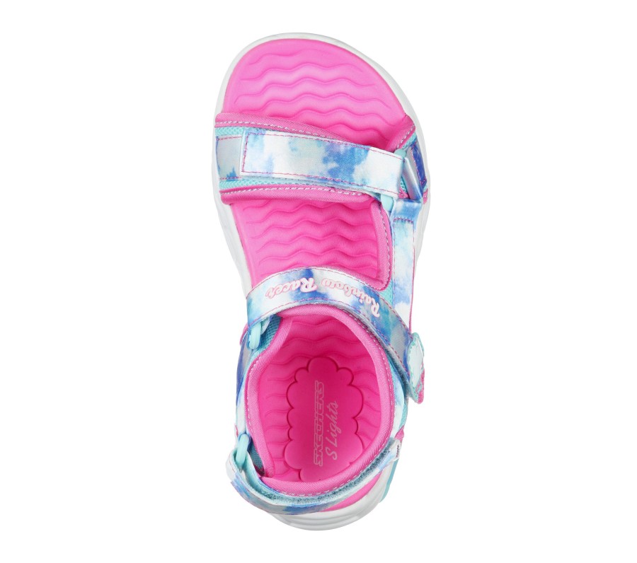 Kinder SKECHERS Light Up | Rainbow Racer Sandal - Summer Sky