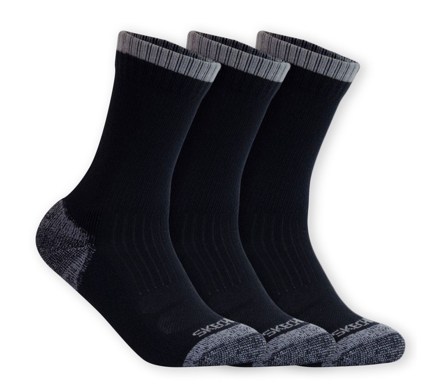 Bekleidung SKECHERS Accessoires | 3 Pack Half Terry Work Crew Socks