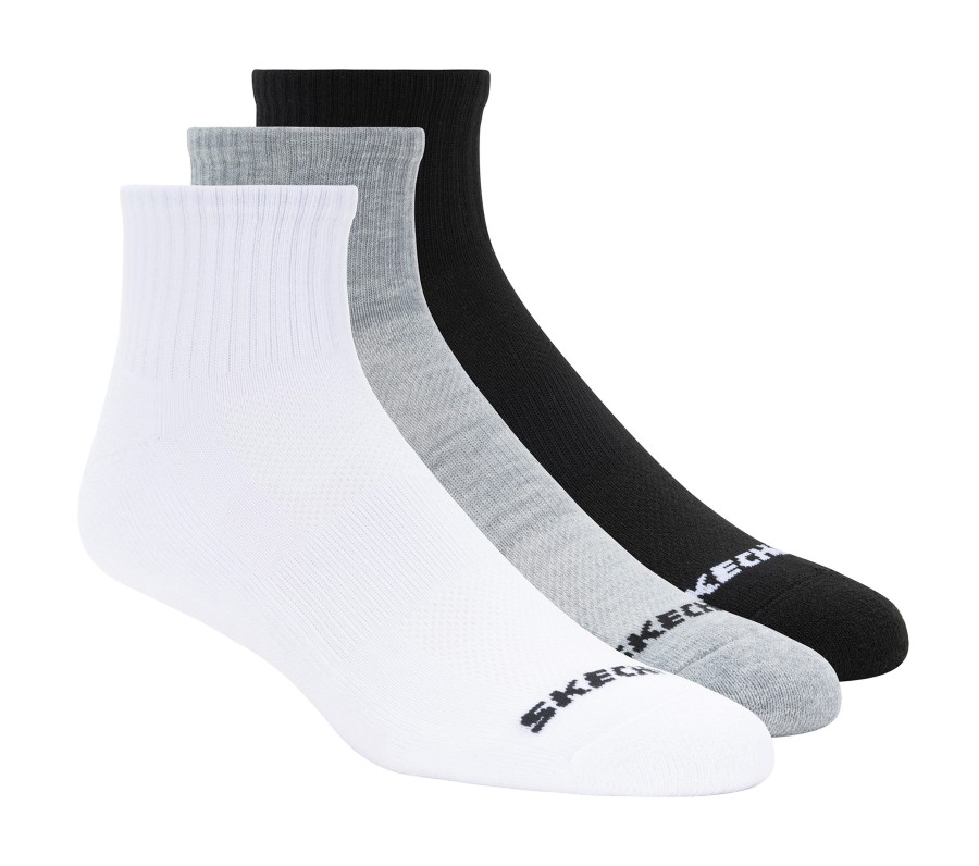 Bekleidung SKECHERS Accessoires | 3 Pack Quarter Crew Sport Socks