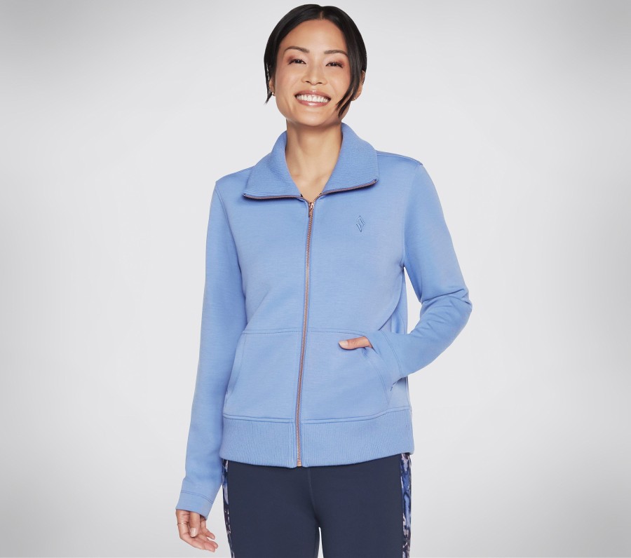 Damen SKECHERS Oberteile | Skechers Hoodless Skechcloud Jacket