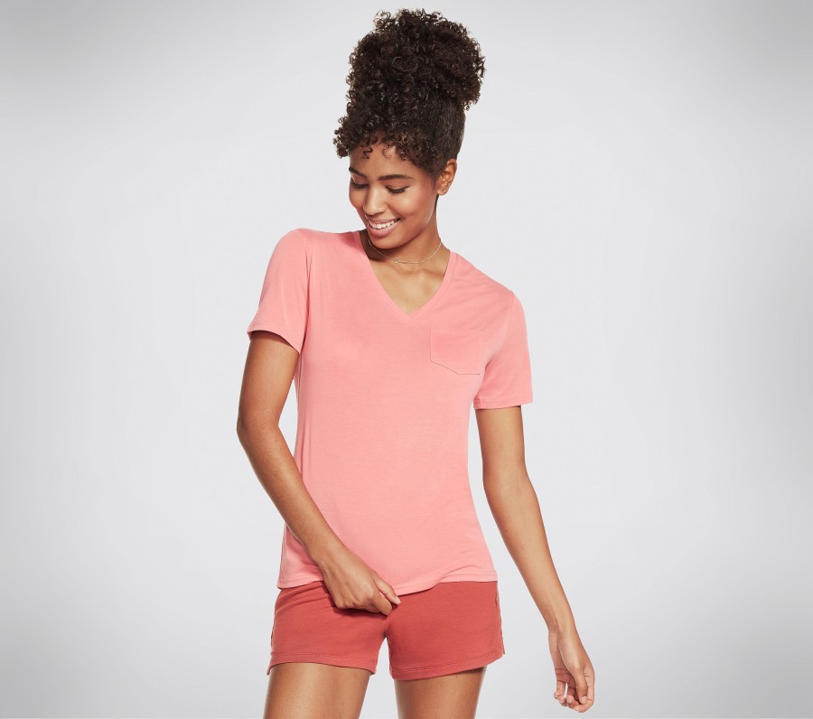 Damen SKECHERS Oberteile | Skechers Apparel Tranquil Pocket Tee