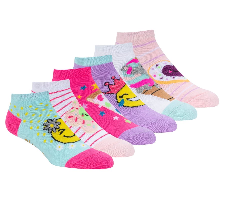 Damen SKECHERS Socken | Smiley Floral Socks - 6 Pack