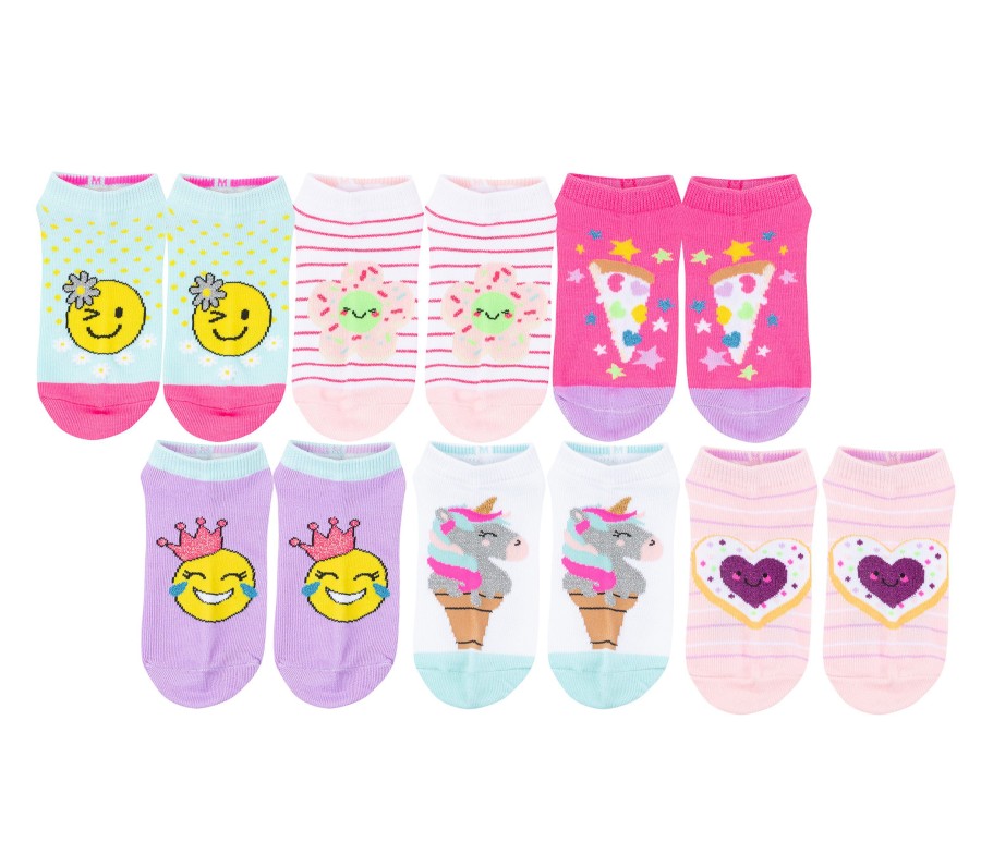 Damen SKECHERS Socken | Smiley Floral Socks - 6 Pack