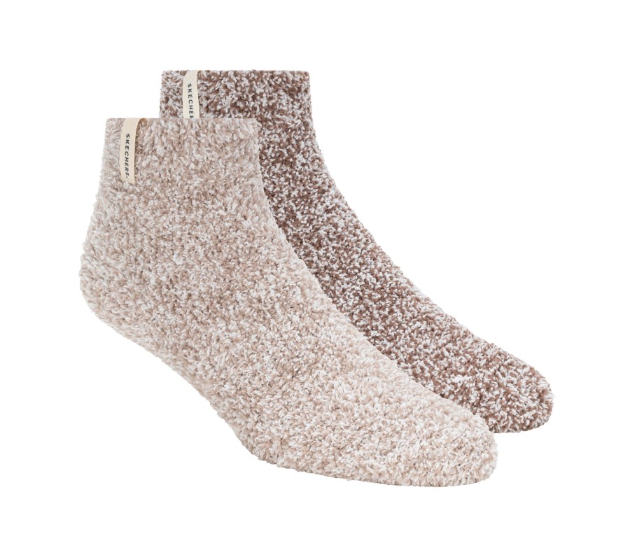 Damen SKECHERS Socken | 2 Pack Furry Quarter Socks