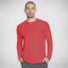 Herren SKECHERS Oberteile | Go Dri All Day L/S Diamond Tee Solid