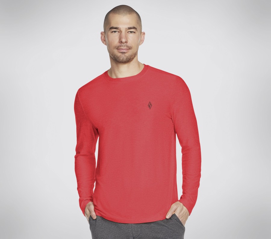 Herren SKECHERS Oberteile | Go Dri All Day L/S Diamond Tee Solid