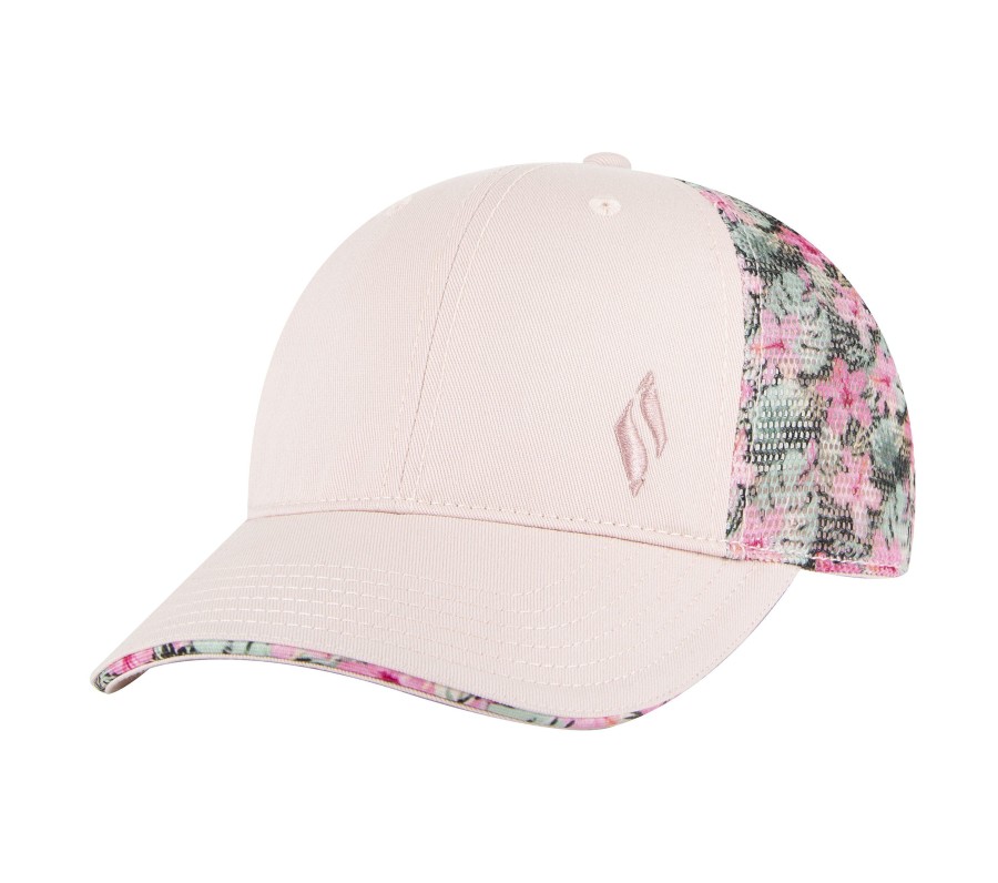 Bekleidung SKECHERS Accessoires | Flower Print Diamond Logo Trucker Hat