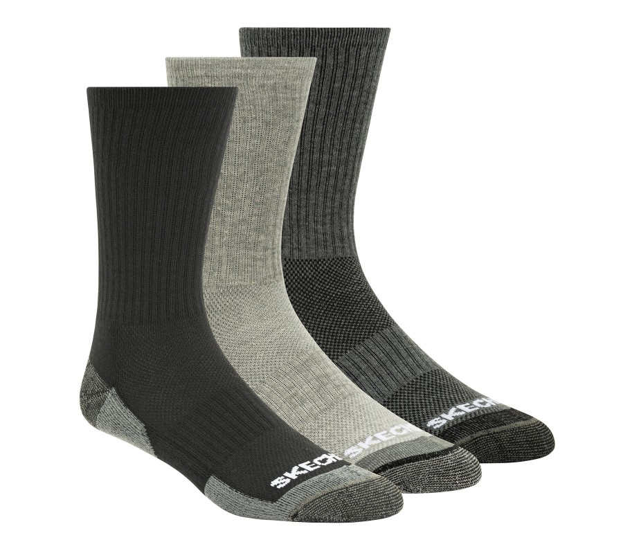 Bekleidung SKECHERS Accessoires | 3 Pack Half Terry Crew Socks