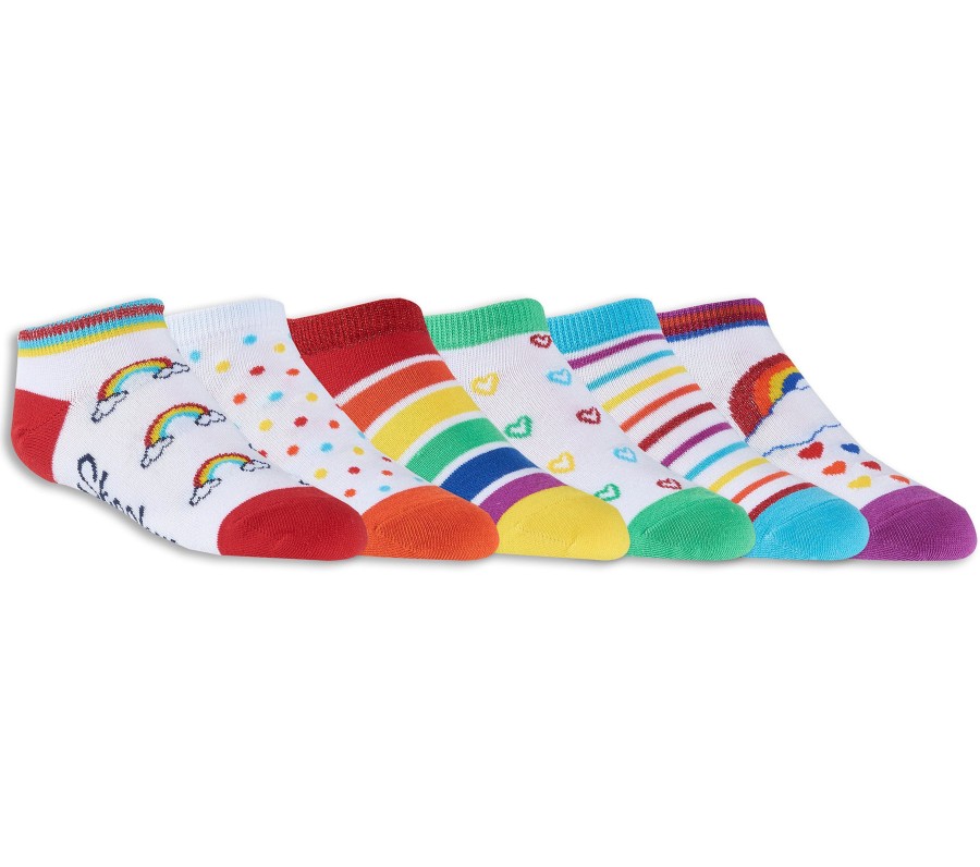 Damen SKECHERS Socken | 6 Pack Low Cut Rainbow Socks