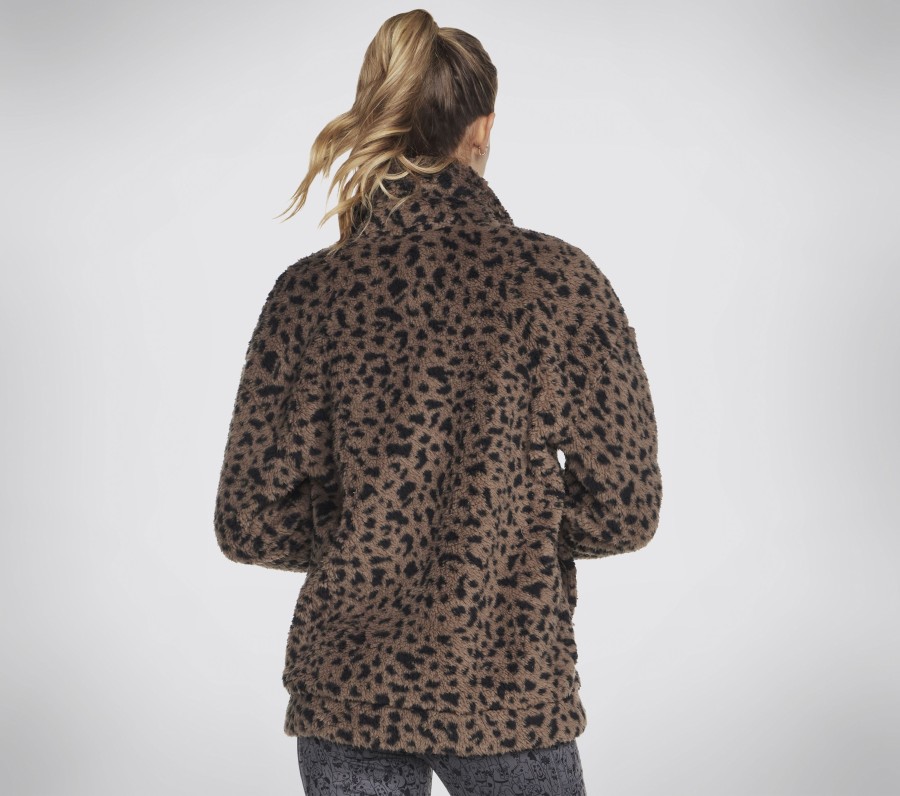 Damen SKECHERS Oberteile | Bobs Spot Print Sherpa Jacket