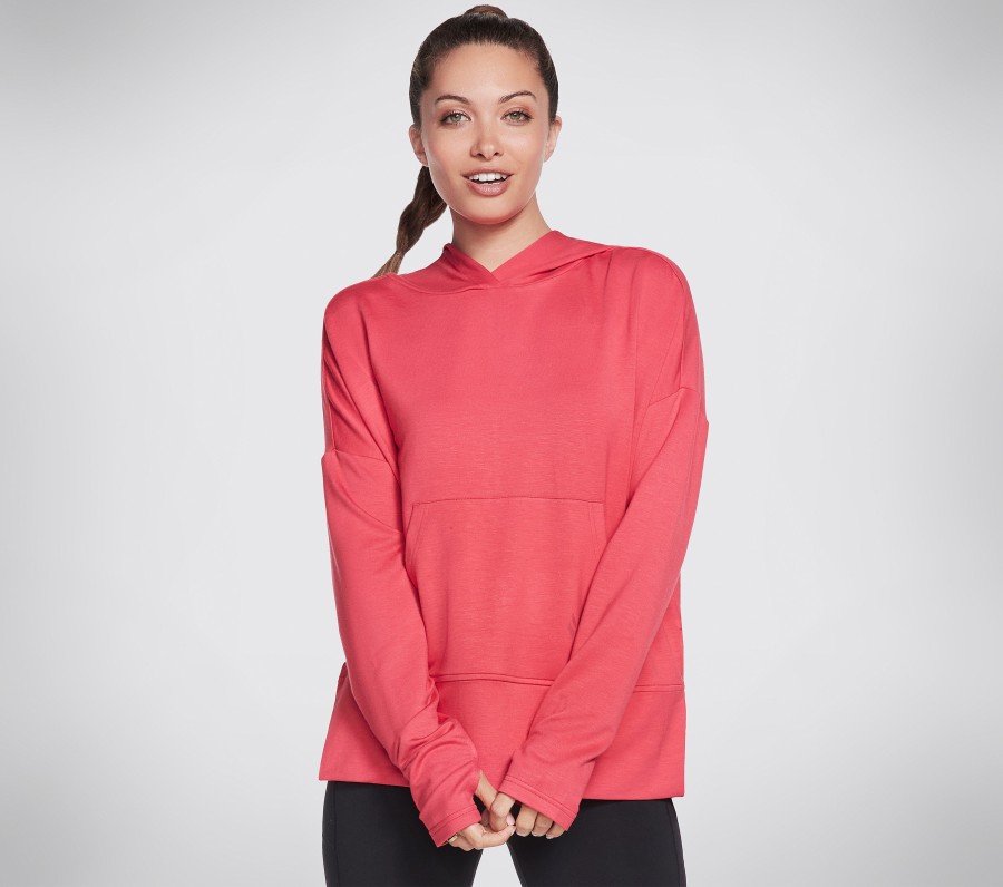 Damen SKECHERS Oberteile | Skechluxe Restful Long Sleeve Hoodie