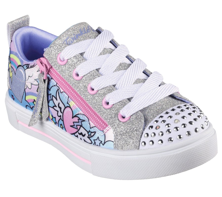 Kinder SKECHERS Schnurer | Twinkle Toes: Twinkle Sparks - Flying Hearts